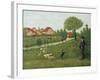 Child with Geese-Louis Vivin-Framed Giclee Print