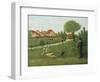 Child with Geese-Louis Vivin-Framed Premium Giclee Print