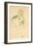 Child with Green Sleeves (Anton Peschka, Jr.), 1916 (Gouache and Pencil on Paper)-Egon Schiele-Framed Giclee Print