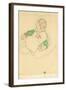 Child with Green Sleeves (Anton Peschka, Jr.), 1916 (Gouache and Pencil on Paper)-Egon Schiele-Framed Premium Giclee Print