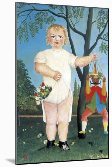 Child with Puppet-Henri Rousseau-Mounted Art Print