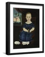 Child with Rabbit, 1835-William Matthew Prior-Framed Giclee Print