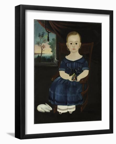 Child with Rabbit, 1835-William Matthew Prior-Framed Giclee Print