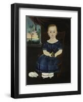 Child with Rabbit, 1835-William Matthew Prior-Framed Giclee Print