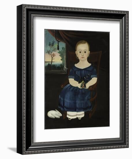 Child with Rabbit, 1835-William Matthew Prior-Framed Giclee Print