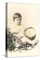 Child with Toy Drum-null-Stretched Canvas