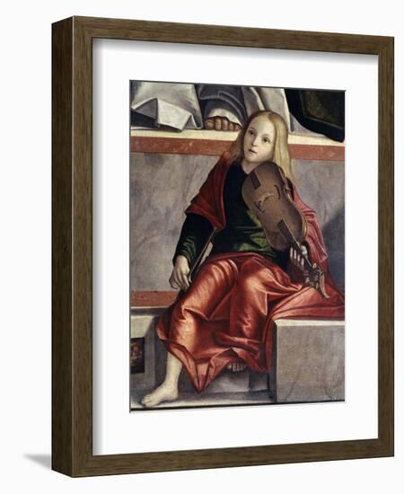 Child with Violin-Vittore Carpaccio-Framed Giclee Print