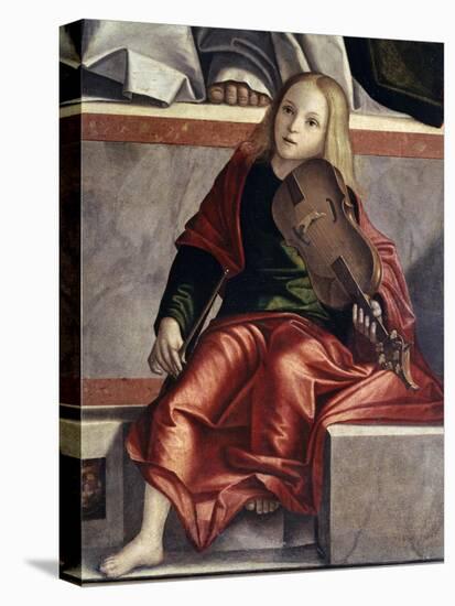 Child with Violin-Vittore Carpaccio-Stretched Canvas