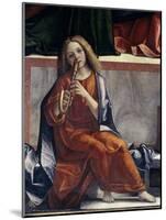 Child with Wind Instrument-Vittore Carpaccio-Mounted Giclee Print