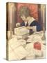 Child Wrapping Presents-Jessie Willcox-Smith-Stretched Canvas