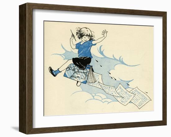 Child Writing a Book-Honor C. Appleton-Framed Art Print