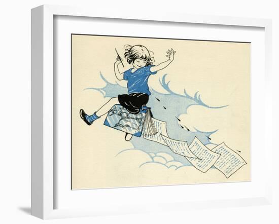 Child Writing a Book-Honor C. Appleton-Framed Art Print