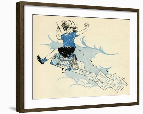 Child Writing a Book-Honor C. Appleton-Framed Art Print