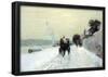 Childe Hassam Along the Seine Winter Art Print Poster-null-Framed Poster