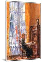 Childe Hassam At the Desk Art Print Poster-null-Mounted Poster