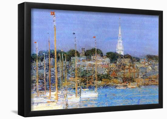 Childe Hassam Cat Boats Newport Art Print Poster-null-Framed Poster