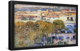 Childe Hassam Central Place and Fort Cabanas Havana Art Print Poster-null-Framed Poster