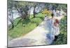 Childe Hassam In Central Park Art Print Poster-null-Mounted Poster