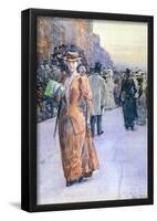 Childe Hassam New York Street Scene Art Print Poster-null-Framed Poster