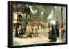 Childe Hassam Parisian Street Scene Art Print Poster-null-Framed Poster