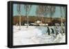 Childe Hassam Snow Shovels New England Art Print Poster-null-Framed Poster