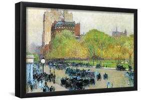 Childe Hassam Spring Morning in the Heart of the City Art Print Poster-null-Framed Poster