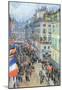 Childe Hassam The 14th July Rue Daunou Art Print Poster-null-Mounted Poster