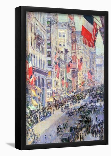 Childe Hassam The Avenue Along 34th Street May 1917 Art Print Poster-null-Framed Poster