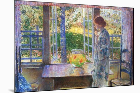 Childe Hassam The Goldfish Window-null-Mounted Art Print