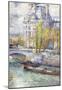 Childe Hassam The Louvre on Pont Royal Art Print Poster-null-Mounted Poster