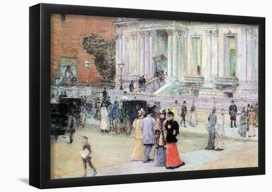 Childe Hassam The Manhattan Club The Villa of the Stewarts Art Print Poster-null-Framed Poster