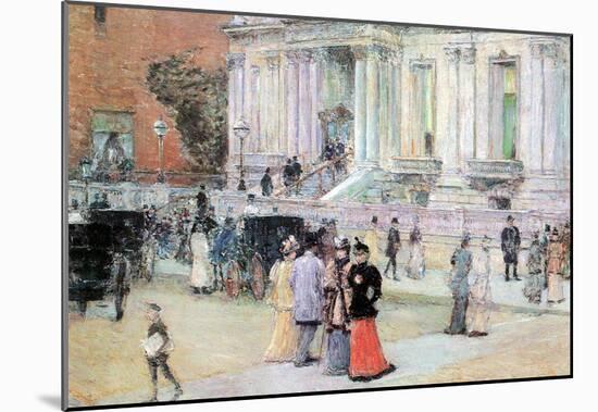 Childe Hassam The Manhattan Club The Villa of the Stewarts Art Print Poster-null-Mounted Poster