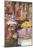 Childe Hassam The Room of Flowers Art Print Poster-null-Mounted Poster