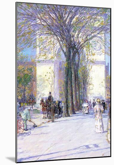 Childe Hassam Washington Triumphal Arch in Spring Art Print Poster-null-Mounted Poster