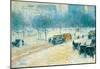 Childe Hassam Winter in Union Square Art Print Poster-null-Mounted Poster