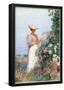 Childe Hassam Woman in Garden Art Print Poster-null-Framed Poster