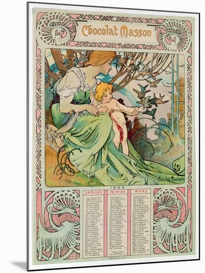 Childhood, 1897-Alphonse Mucha-Mounted Giclee Print