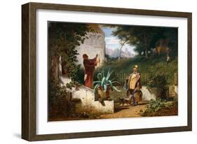 Childhood Friends-Carl Spitzweg-Framed Giclee Print