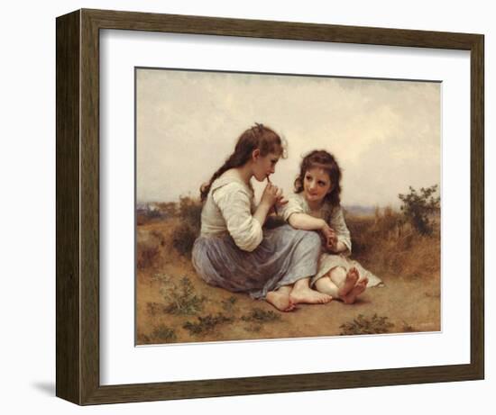 Childhood Idyll-William Adolphe Bouguereau-Framed Art Print