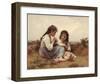 Childhood Idyll-William Adolphe Bouguereau-Framed Art Print