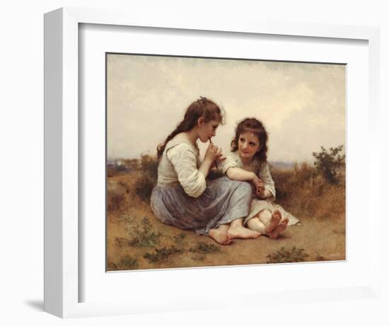 Childhood Idyll-William Adolphe Bouguereau-Framed Art Print