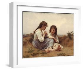 Childhood Idyll-William Adolphe Bouguereau-Framed Art Print