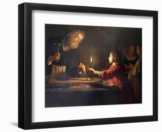 Childhood of Christ, C1620-Gerrit van Honthorst-Framed Giclee Print