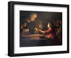 Childhood of Christ, C1620-Gerrit van Honthorst-Framed Giclee Print