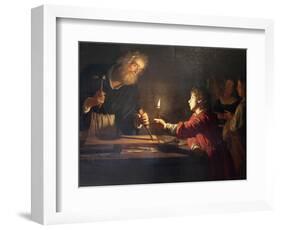 Childhood of Christ, C1620-Gerrit van Honthorst-Framed Giclee Print