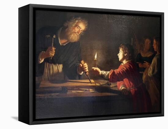 Childhood of Christ, C1620-Gerrit van Honthorst-Framed Stretched Canvas