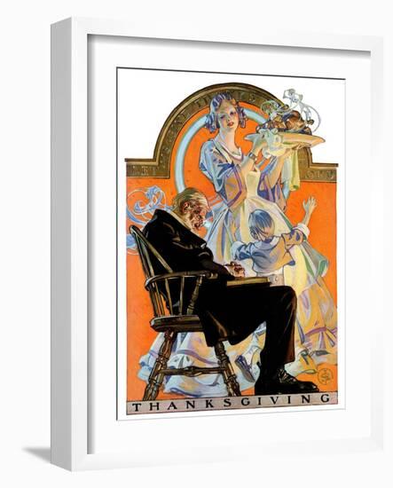 "Childhood Thanksgiving,"November 26, 1927-Joseph Christian Leyendecker-Framed Giclee Print