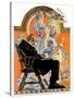 "Childhood Thanksgiving,"November 26, 1927-Joseph Christian Leyendecker-Stretched Canvas