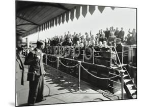 Children Aboard a Steamer Moored at Westminster Pier, London, 1937-null-Mounted Photographic Print