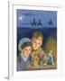 Children Admiring Nativity Scene-Clive Uptton-Framed Giclee Print